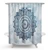 Cortina de chuveiro impermeável e à prova de mofo com estampa de poliéster, flor de mandala estilo nacional, espessa, original, transfronteiriça, fabricantes de cortinas de chuveiro