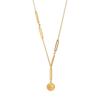 [Acero de titanio de cuerpo completo] Bola de lámina de oro en el muy simple horno de viento collar de oro real femenino ins red cadena de clavícula roja