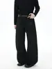Ropa de Hombre Fengshe / Tendencia Primavera y Otoño Retro Americano Lavado Negro Teñido con Barro Pantalones de Mezclilla Rectos Holgados para Hombres y Mujeres