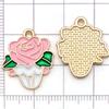 Colgante de Corazón de Aleación con Goteo de Aceite Rosa de Venta Caliente Transfronterizo Nuevo Colgante DIY Pulsera Collar Accesorios de Joyería
