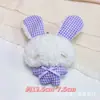 Pingente de Pelúcia Coelho Desenho Animado Chaveiro Coelho Xadrez Decoração de Mochila Acessórios de Roupa Pequenos Presentes Venda por Atacado