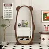 Espejo de Cuerpo Entero Ins Oso Pequeño Espejo de Tocador Espejo de Piso para Entrada Se Puede Montar en la Pared Atmósfera Espejo Lindo para Habitación de Niñas