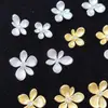 Decoraciones para arte de uñas de flor pequeña con incrustaciones de circonita cúbica de cobre transfronterizas, tachuelas de flor de metal 3D para uñas, accesorios de arte de uñas portátiles para DIY
