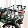 Canasta Trasera para Bicicleta Canasta para Bicicleta de Montaña Reflector Canasta Portaequipajes Trasero Almacenamiento Alforja Escolar Ampliada para Bicicleta con Cubierta