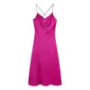 Novo Vestido de Verão Feminino Estilo Europeu e Americano com Design de Alça nas Costas, Emagrecimento da Cintura e Elegante Vestido de Suspensório