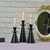 Portavelas de Hierro Forjado Estilo Europeo Transfronterizo de una Sola Cabeza Taza para Velas Forma de Cono Campana Adornos Decorativos Creativos para Cena a la Luz de Velas para Uso en el Hogar