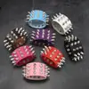 Pulseira Punk Nova Europeia e Americana Transfronteiriça Não Convencional com Pontas e Rebites Pulseira de Couro Gótica Pulseira com Rebites Masculina