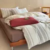 Juego de sábanas de algodón puro de cuatro piezas ropa de cama 100% algodón funda nórdica jacquard juego de tres piezas para dormitorio de estudiante juego de sábanas ajustables