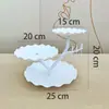 Adornos decorativos expositor de mesa de postres mesa de descanso para el té soporte alto para pasteles plato expositor de repostería estante de bocadillos de varias capas