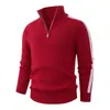 2026 Otoño Invierno Comercio Exterior Nuevo Suéter con Mangas de Retazos para Hombre Suéter de Punto Casual Holgado para Hombre