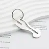 Suministro Directo de Fábrica Accesorios Creativos Transfronterizos Europeos y Americanos para Llaveros de Supermercado Decoraciones Colgantes Etiquetas de Tokens de Supermercado Colgantes de Acero Inoxidable