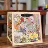 Bolsa de Tote Cuadrada de Óleo de Moda, Bolsa de Regalo con Ramo, Bolsa de Regalo Floral de Moda, Venta al por Mayor de Suministros Florales para Floristerías