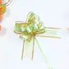 Nuevo Moño de Organza Grande con Borde Dorado y Acabado Cepillado para Decoración de Coche de Boda y Regalo de Navidad