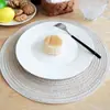 Jogo Americano Redondo de Gaze de Algodão Estilo Escandinavo para Casa, Tapete de Isolamento, Tapete Anti-Queimadura para Restaurante, Porta-Copo, Tapete de Prato, Tapete de Mesa para Comida Ocidental