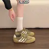 Zapatos de Entrenamiento Alemanes con Cordones Estilo Ballet de Cuero Genuino para Mujer 2026 Otoño Nuevos Zapatos Deportivos Casuales Versátiles Ligeros Zapatos Forrest Gump
