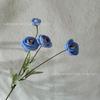 Flor Artificial con 4 Cabezas de Camelia, Capullos de Flor Falsos, Flores de Loto para Boda, Decoración de Salón de Bodas Flores de Mesa, Accesorios de Fotografía en Stock