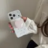 Funda para Teléfono Móvil Apple 18Promax Estilo Coreano Estrella Piedra Preciosa Corazón Soporte Adecuada para 16Pro Doble Capa 17Pro