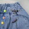 Etiqueta de alfiler calabaza pequeña oro tienda de ropa etiqueta hebilla pin broche fijado ropa clip de papel grande