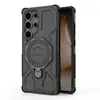 Funda Protectora con Anillo de 360 Grados Adecuada para Samsung S25Ultra-J-20 Carcasa Magnética Anticaídas para Samsung S25Ultra