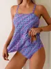 2026 Nuevo Traje de Baño Tankini de Dos Piezas Estampado Estilo Europeo y Americano, Traje de Baño Conservador Adelgazante que Cubre el Vientre para Ventas Transfronterizas en Amazon