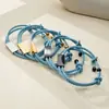 Soporta grabado, pulsera tejida de cordón cuadrado de cuero y acero inoxidable, ajustable, disponible en varios colores, adecuada tanto para hombres como para mujeres