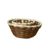 Cesta de almacenamiento tejida de ratán natural puro para frutas, verduras y pan, cesta de almacenamiento para el hogar estilo pastoral, cesta tejida de ratán