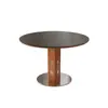 Juego de Mesa y Sillas de Comedor de Pizarra Estilo Medieval para Apartamentos Pequeños, Nuevo Modelo 2026, Mesa de Comedor Redonda de Madera Maciza Fresno Blanco