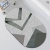 Alfombrilla absorbente de diatomeas para baño, alfombrilla antideslizante para puerta de baño, alfombrilla para inodoro