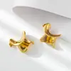Brincos Europeus e Americanos de Formato Irregular Atacado Elegante Retro Temperamento Galvanoplastia de Ouro Real Moda de Nicho Brincos Personalizados