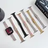 Adequado para Apple 5678910 Sete Pulseira de Relógio de Metal Cintura Pequena Samsung Huawei Fit4 Xiaomi Pulseira de Aço Inoxidável