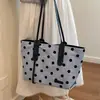 Bolsa de Grande Capacidade para Mulheres, Nova Tendência de Moda Verão 2026, Bolsa de Ombro com Bolinhas, Bolsa Tote Elegante para o Trabalho
