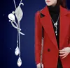 Accesorios de collar colgante para ropa ajustables que no se decoloran para mujer Corea del Sur otoño e invierno cadena clásica para suéter joyería larga de aleación