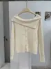 Suéter de malha KEKEZOON com gola assimétrica, de abotoamento simples e manga longa, suéter base de outono slim fit 9144
