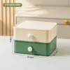 Caja de Almacenamiento de Escritorio BNBS de Colores Macaron, Apilable y Combinable Libremente, Tipo Cajón, Caja de Papelería para Estudiantes