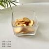 Tazón de vidrio cuadrado simple Tazón de helado cuadrado para el hogar Tazón de postre de fruta Pudin Tazón de yogur Tazón de desayuno Tazón de ensalada pequeño