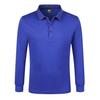Compra em grupo no atacado em estoque ingresso adicional bordado logo impressão imagem cobre amônia 85% algodão listra colorida verde escuro manga longa gola lapela camisa polo