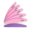 Esponja para Manicura Tira de Lijado Rosa Morado Media Luna Recorte y Pulido de Uñas Superficie de la Uña Especial Doble Cara Arena Fina Manicura