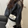 Bolsa Feminina Transversal Elegante Corrente Verão Prata Versátil Exquisita Bolsa Pequena Nicho Moda Senhoras Mini Bolsa Pequena Quadrada