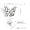 Mocasines con Hebilla de Mariposa Tachonada de Diamantes y Hebilla Metálica Decorativa, Chanclas con Hebilla de Mariposa, Adornos para Sandalias, Decoraciones para Zapatos, Zapatos de Tela