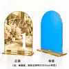 Tarjeta de Número de Mesa de Acrílico Espejo Dorado Tarjeta de Mesa para Banquete de Bodas Soporte Numérico Arqueado Adorno de Mesa para Banquete de Hotel