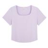Jaqueta feminina de manga curta com gola quadrada e ombro de fora, tamanho grande, design feminino, camiseta emagrecedora de cintura, geração 65283