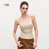 Chaleco Deportivo con Almohadillas en el Pecho para Mujer, Adecuado para Ropa de Exterior, Entrenamiento de Fitness, Pilates y Yoga