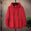 Sudadera con capucha lisa de talla grande 8XL para hombre, estilo primavera-otoño, marca moderna, informal y sencilla, holgada y elegante.