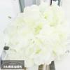 Flor Simulada Hortensia Maroca de Cinco Cabezas Hortensia de Tela Flor de Boda Flor de Boda Pared de Flores Ramo Flor al por Mayor