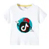 2026 Nova Roupa Infantil Verão Camiseta de Manga Curta para Meninos e Meninas Camiseta Básica Transfronteiriça Camiseta de Meia Manga para Bebês Top Infantil