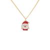 Collar con diseño creativo de alce, muñeco de nieve y campana, con dibujos animados de Europa y América, ideal como regalo para mujer.