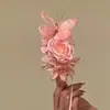 Pasador de Mariposa Rosa con un Ambiente Suave y Dulce, con Diseño de Flor Rosa y Mariposa, para Mujeres, con una Sensación Fresca y de Alta Gama, Perfecto para Peinados Recogidos
