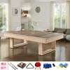 Mesa de Billar Redonda para Bares, KTVs, Lugares de Fiesta, Mesa de Billar Estilo Americano Ocho Bola Negra Estándar para Adultos, Interior Dos en Uno