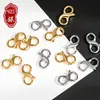 Pulsera Collar Conector Cierre de Figura de Ocho Plata de Ley S925 Accesorios para Joyería DIY Piezas de Conexión y Acabado Hechas a Mano