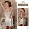 Kameixue Nueva Camisola de Seda de Hielo Fina de Verano para el Hogar Camisón Francés de Lujo Ligero Cuello Oscilante Ropa de Casa para Mujer 2126